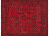 handmade Tribal Biljik Khal Mohammadi Red Black Hand Knotted RECTANGLE 100% WOOL area rug 5x6